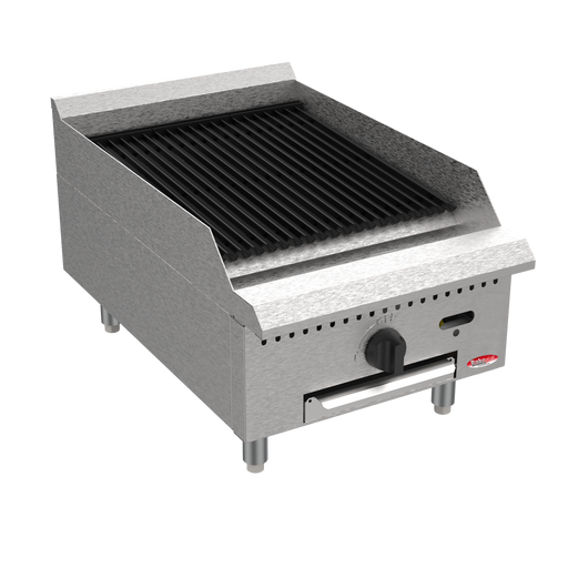 BakeMax 18" Commercial Countertop Radiant Gas Charbroiler – BACGG18.