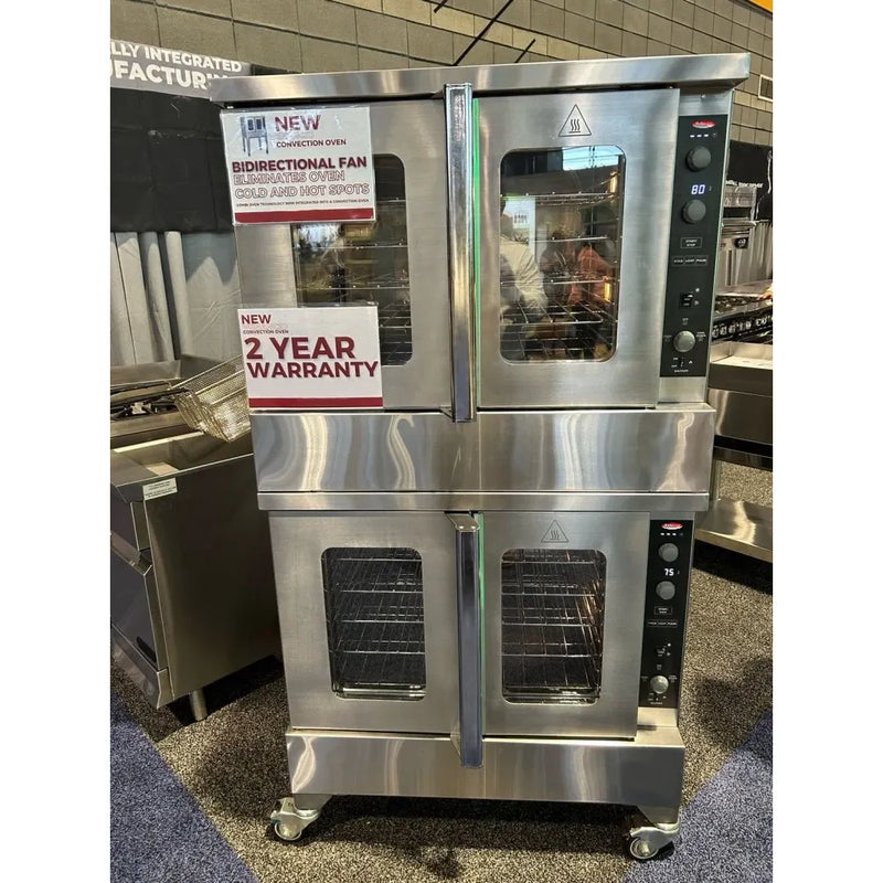 BakeMax America BASCO5E Commercial Electric Convection Oven – Floor Model with 12 Pan Capacity.