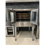 BakeMax America BASCO5E Commercial Electric Convection Oven – Floor Model with 12 Pan Capacity.