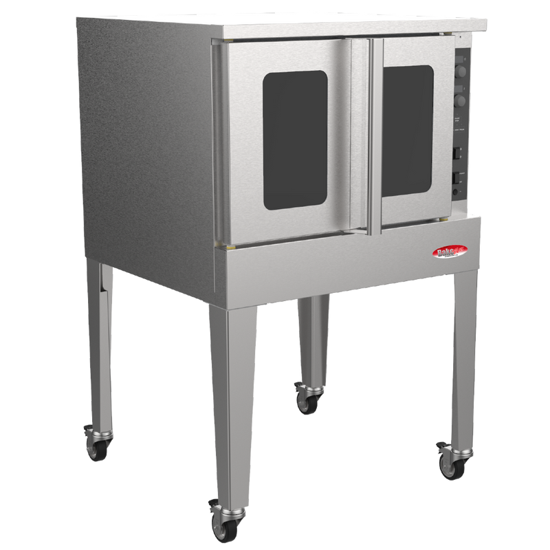 BakeMax America BASCO5E Commercial Electric Convection Oven – Floor Model with 12 Pan Capacity.