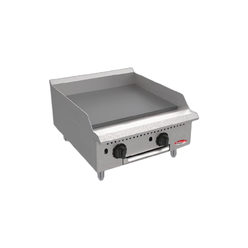 BakeMax America 24" Commercial Countertop Thermostatic Gas Griddle - BATG24
