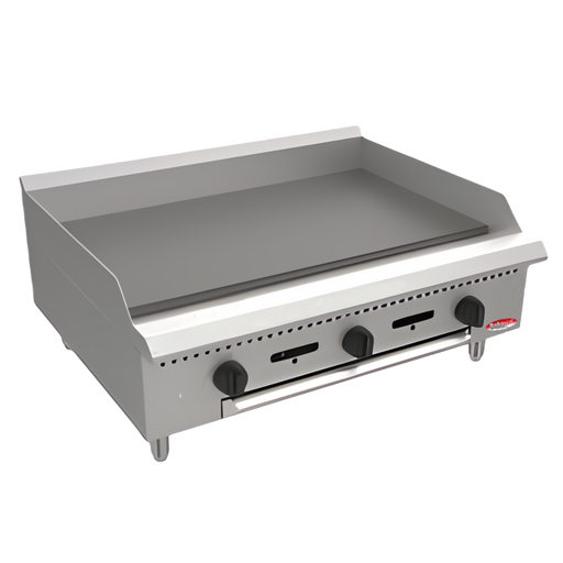 BakeMax America 36" Commercial Countertop Thermostatic Gas Griddle - BATG36.