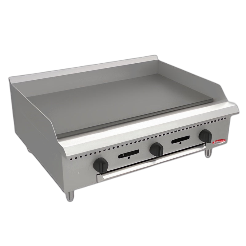 BakeMax America 36" Commercial Countertop Thermostatic Gas Griddle - BATG36