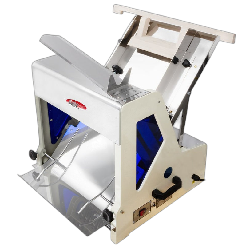 BakeMax BMGF006 Heavy Duty Countertop Gravity Feed Bread Slicer – 1" Slice, 15 Blades