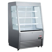 BakeMax BMGGS36 Floor Model 36" Stainless Steel Grab & Go Refrigerated Display Merchandiser.