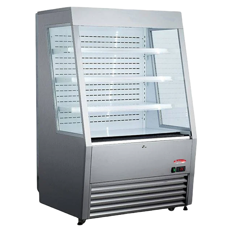BakeMax BMGGS36 Floor Model 36" Stainless Steel Grab & Go Refrigerated Display Merchandiser.