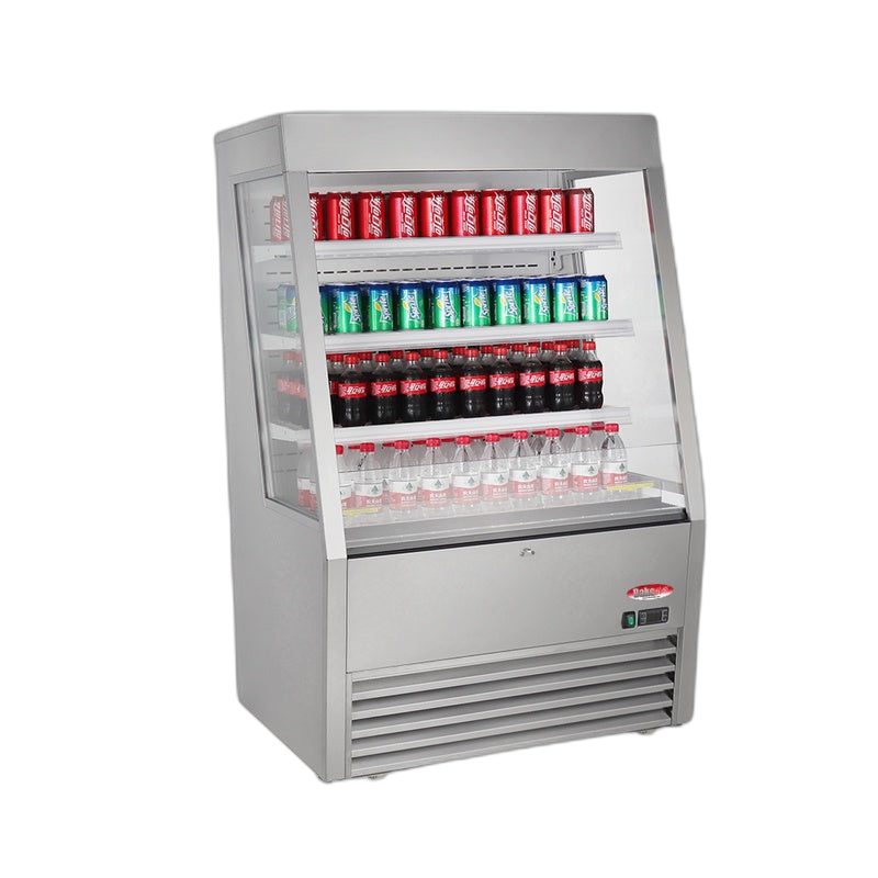 BakeMax BMGGS36 Floor Model 36" Stainless Steel Grab & Go Refrigerated Display Merchandiser