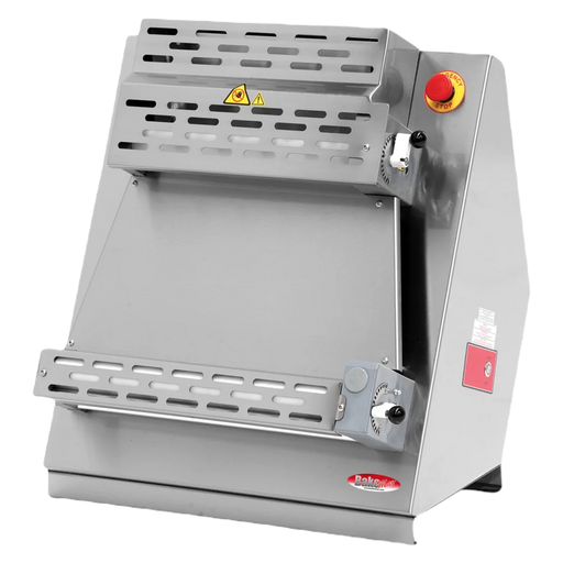 BakeMax BMHA02Y 12” Commercial Countertop Heavy Duty Two-Pass Dough Sheeter.