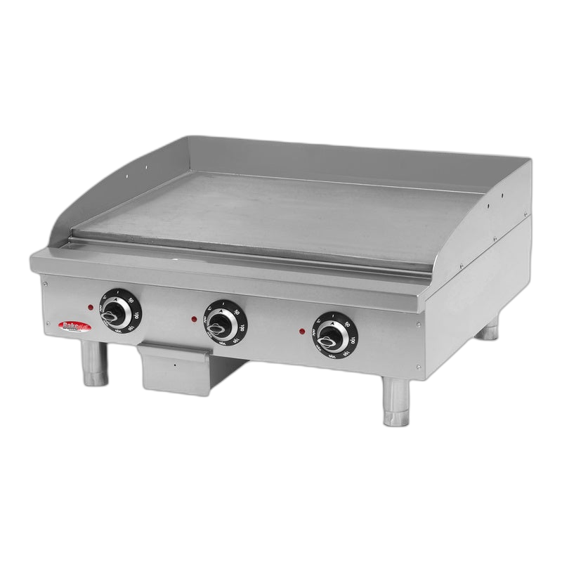 BakeMax BMPLS7IE040 48" Electric Thermostatic Countertop Griddle – Professional Stainless Steel