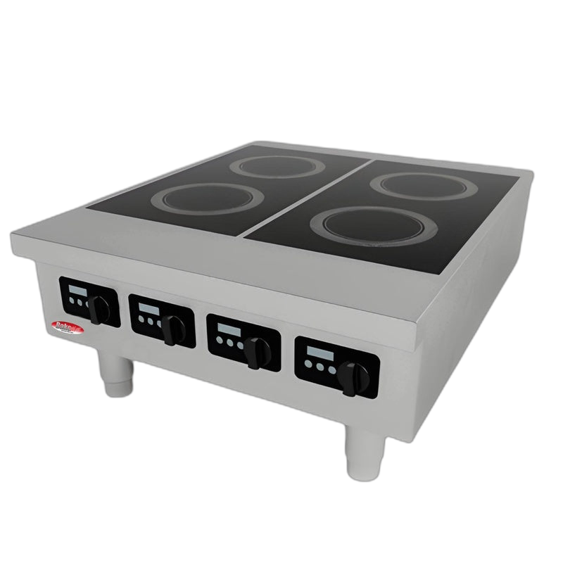 BakeMax BMPLS7IND020 4 Burner Countertop Electric Induction Cooker – 12000W Commercial