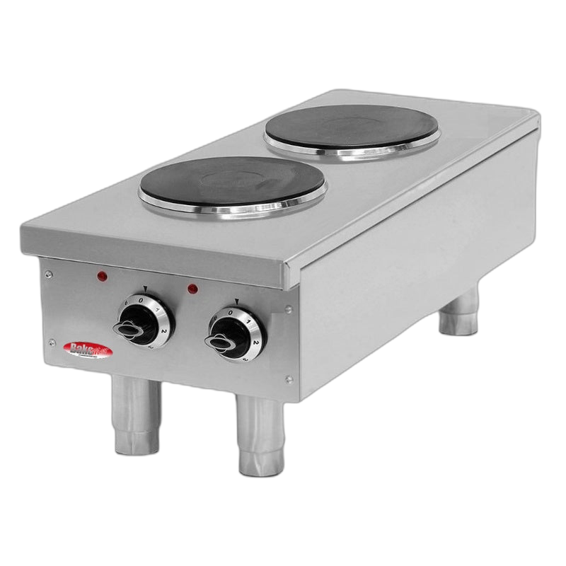 BakeMax BMPLS7KE010 Commercial 2-Burner Electric Hot Plate – Heavy Duty Countertop Cooker