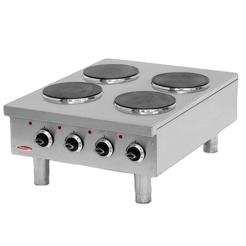 BakeMax BMPLS7KE020 4-Burner Commercial Electric Hot Plate – 8000W Heavy Duty