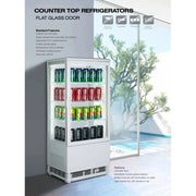 BakeMax BMRCD Titan Series Countertop Refrigerated Display Case – Single & Double Door Options.