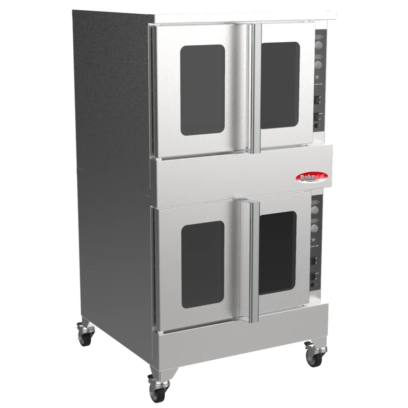 BakeMax America BASCO5E Commercial Electric Convection Oven – Floor Model with 12 Pan Capacity.