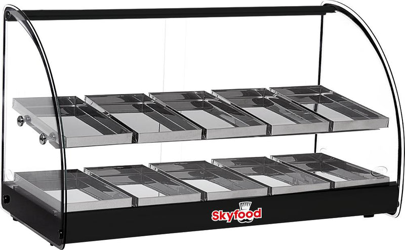 Skyfood FWD2-30BL Commercial Food Warmer Display | Heated Merchandiser