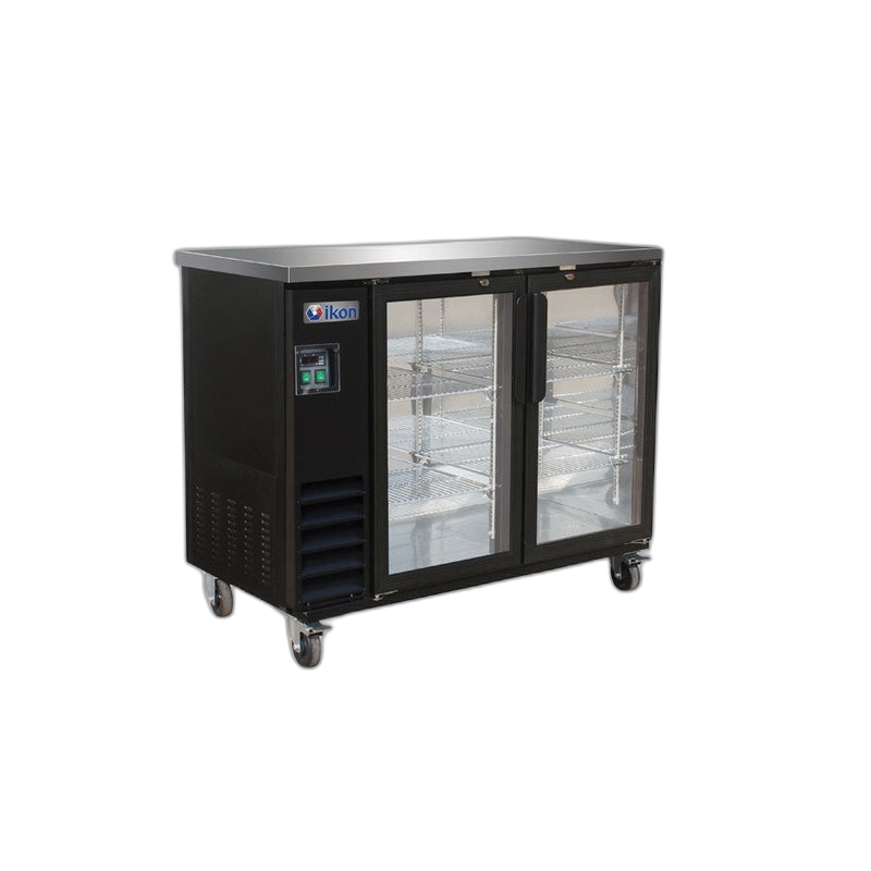 IKON IBB49-2G-24SD Back Bar Refrigerator Sliding Doors