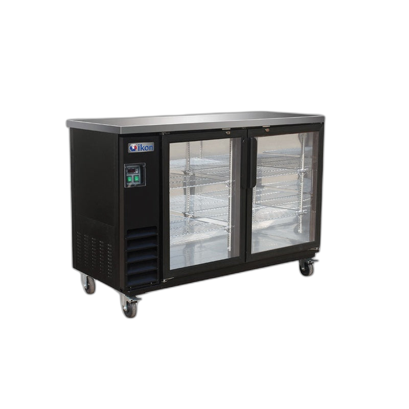 IKON IBB61-2G-24SD Back Bar Refrigerator Sliding Doors