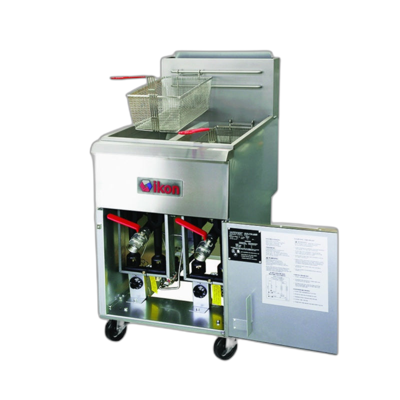 Ikon Cooking IGF-40/40 LP Split Tank Fryer 4-Tube