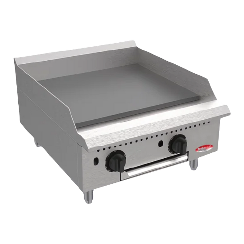 BakeMax America 24" Commercial Countertop Thermostatic Gas Griddle - BATG24.