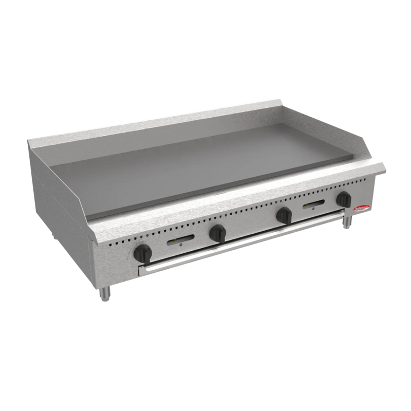 BakeMax America 48" Commercial Countertop Thermostatic Gas Griddle - BATG48