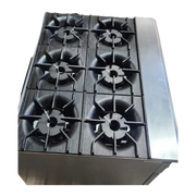 BakeMax BAS24O 24" Commercial Gas Range with 4 Burners & Bakery Oven – 130,000 BTU.