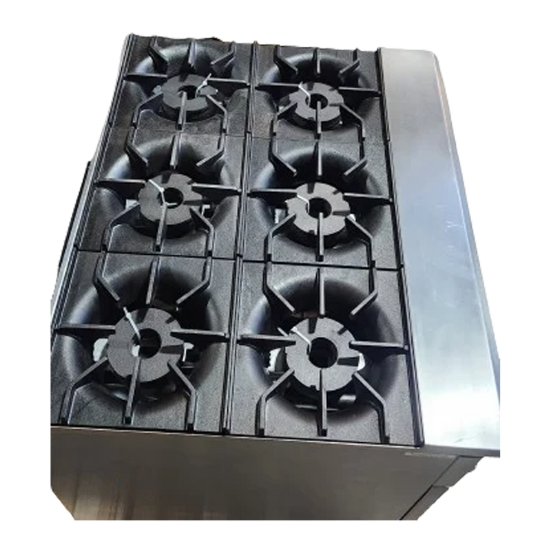 BakeMax BAS24O 24" Commercial Gas Range with 4 Burners & Bakery Oven – 130,000 BTU.