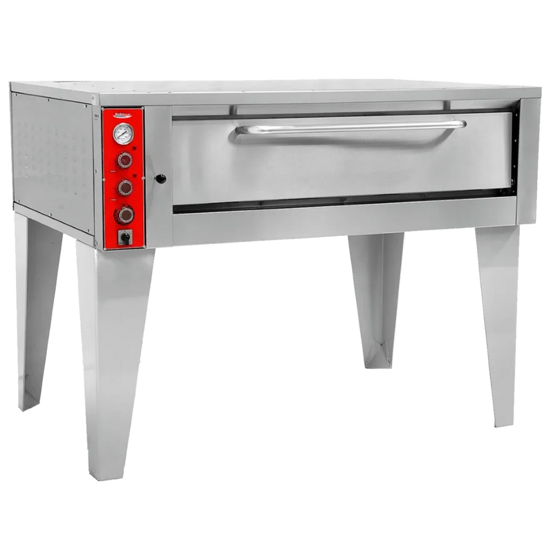 BakeMax BMBPEB125 64" Commercial Electric Stone Hearth Pizza Oven – Floor Model.