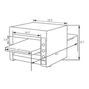 BakeMax BMCB001 Commercial Countertop 14” Conveyor Pizza Oven.