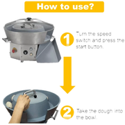 BakeMax BMDBR02 Countertop Automatic Dough Ball Rounder – 900 Pcs/Hour.