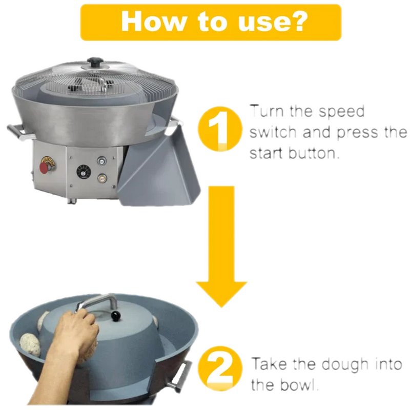 BakeMax BMDBR02 Countertop Automatic Dough Ball Rounder – 900 Pcs/Hour.
