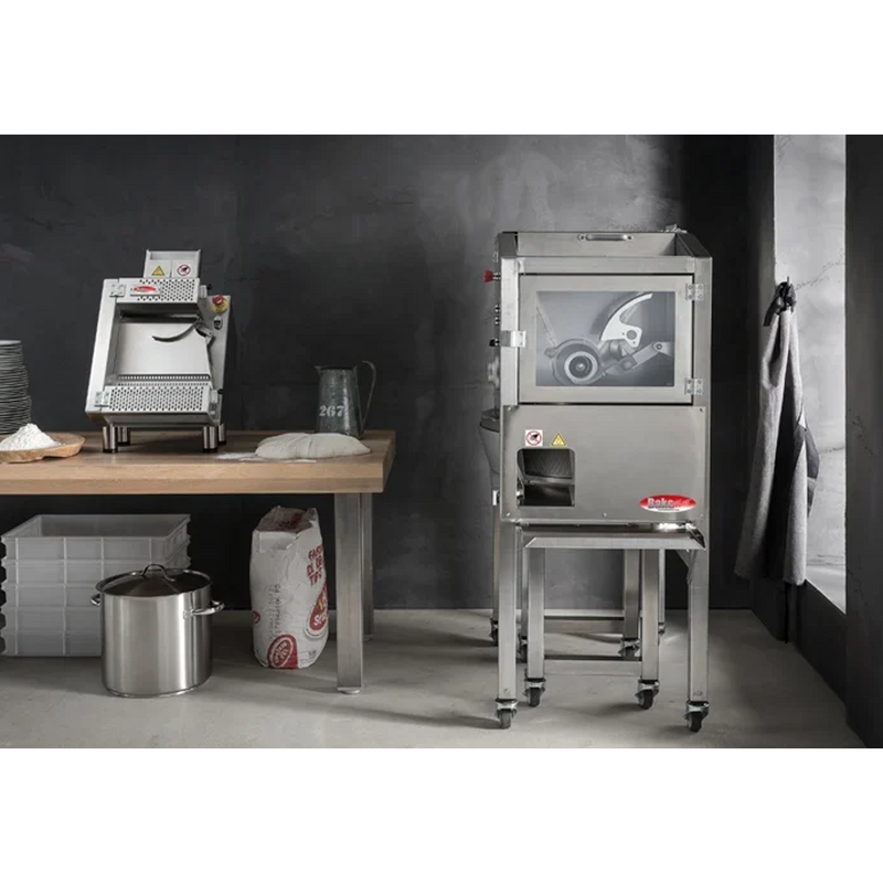 BakeMax BMDD005 Floor Model Electric Automatic Dough Divider & Rounder Combo.