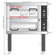 BakeMax BMDDD02 Two-Deck Electric Artisan Stone Deck Oven – 2 Pan Wide.