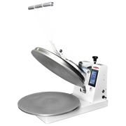 BakeMax BMDM18 Commercial Countertop 18" Manual Clamshell Pizza Dough Press.