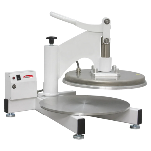 BakeMax BMDMS18 Commercial Countertop 18" Single Heat Manual Pizza Press.