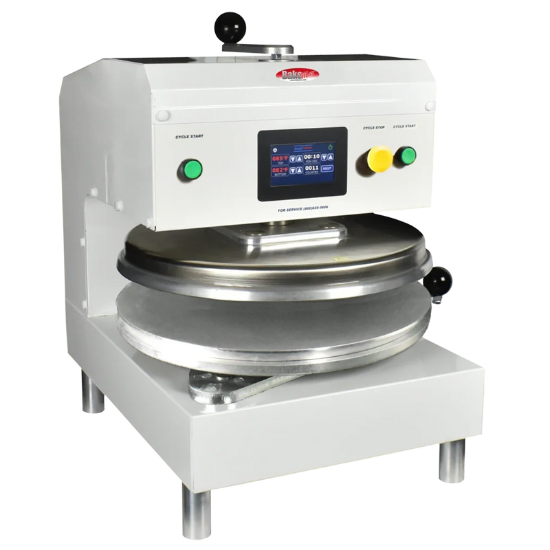 BakeMax BMDXEW Commercial Countertop Electric Single-Heat Dough Press.