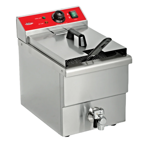 BakeMax BMFE010 6L Heavy Duty Countertop Electric Fryer – Stainless Steel.