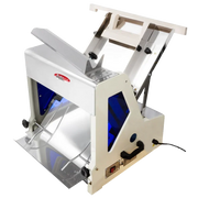 BakeMax BMGF001 Heavy-Duty Countertop Bread Slicer – 7/16" Slice, 35 Blades.