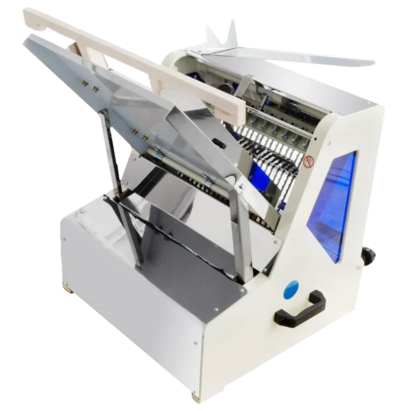 BakeMax BMGF001 Heavy-Duty Countertop Bread Slicer – 7/16" Slice, 35 Blades.