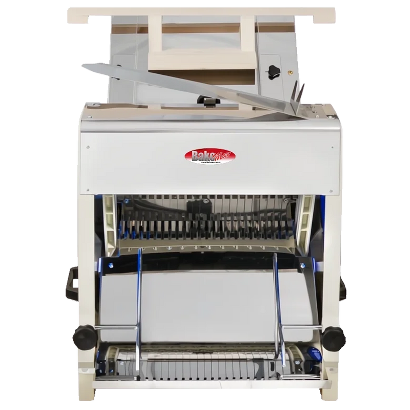 BakeMax BMGF001 Heavy-Duty Countertop Bread Slicer – 7/16" Slice, 35 Blades.