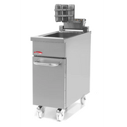BakeMax BMPLS7FE020 22L / 50lbs Commercial Electric Floor Fryer with Lift-Up Elements.