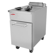 BakeMax BMPLS7FE030 Commercial Electric Floor Fryer | 34L / 75lbs Oil Capacity.