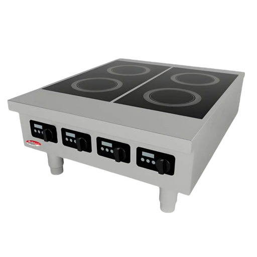BakeMax BMPLS7IND020 4 Burner Countertop Electric Induction Cooker – 12000W Commercial.