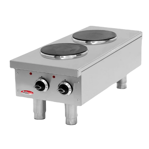 BakeMax BMPLS7KE010 Commercial 2-Burner Electric Hot Plate – Heavy Duty Countertop Cooker.