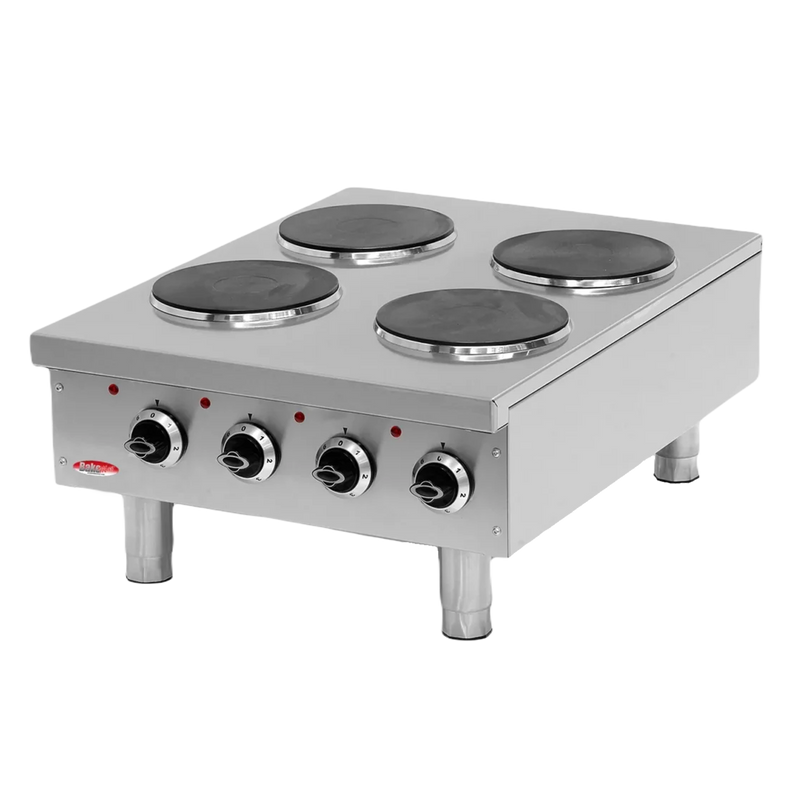 BakeMax BMPLS7KE020 4-Burner Commercial Electric Hot Plate – 8000W Heavy Duty.