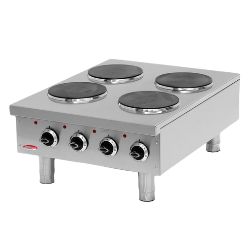 BakeMax BMPLS7KE020 4-Burner Commercial Electric Hot Plate – 8000W Heavy Duty.