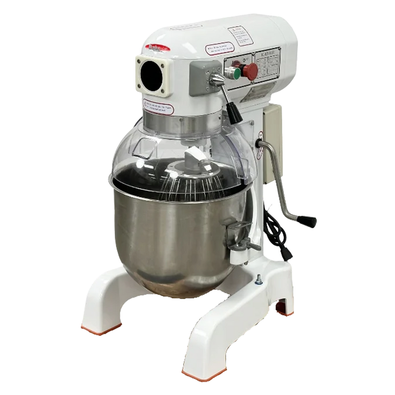 BakeMax BMPME20 20Qt Floor Planetary Mixer – Gear Driven, 3-Speed.