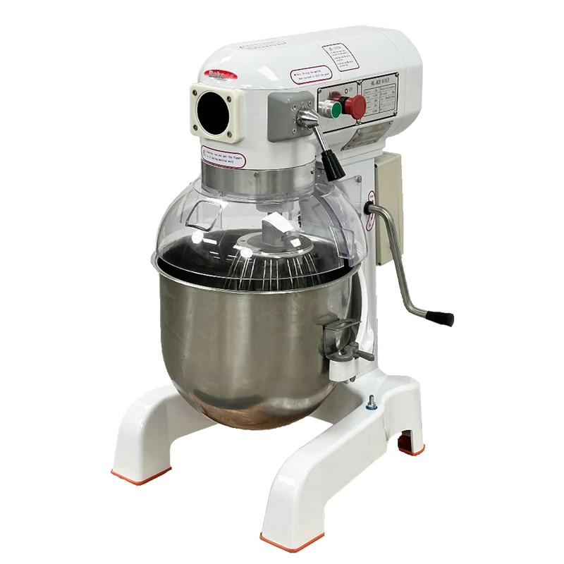 BakeMax BMPME20 20Qt Floor Planetary Mixer – Gear Driven, 3-Speed.