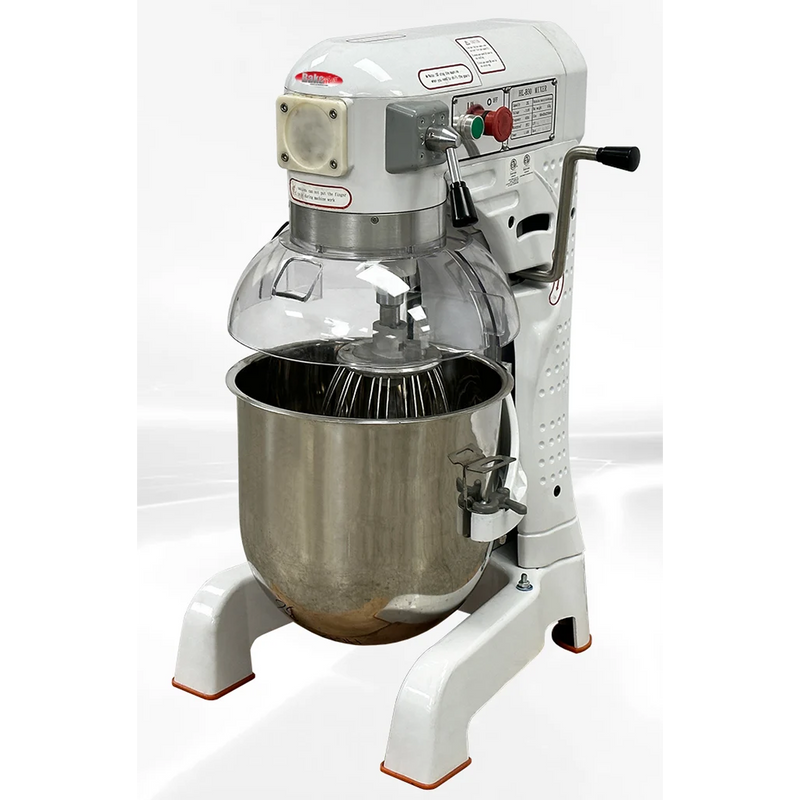 BakeMax BMPME30 30-Quart Floor Planetary Mixer | 3-Speed Gear Driven Commercial Dough Mixer.
