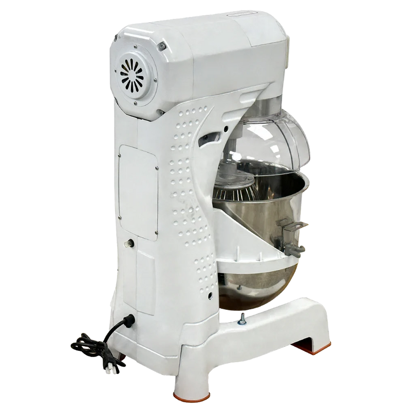 BakeMax BMPME30 30-Quart Floor Planetary Mixer | 3-Speed Gear Driven Commercial Dough Mixer.