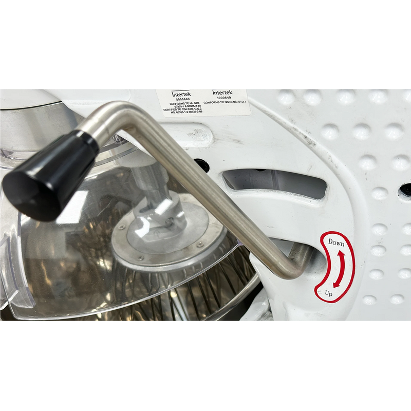 BakeMax BMPME30 30-Quart Floor Planetary Mixer | 3-Speed Gear Driven Commercial Dough Mixer.
